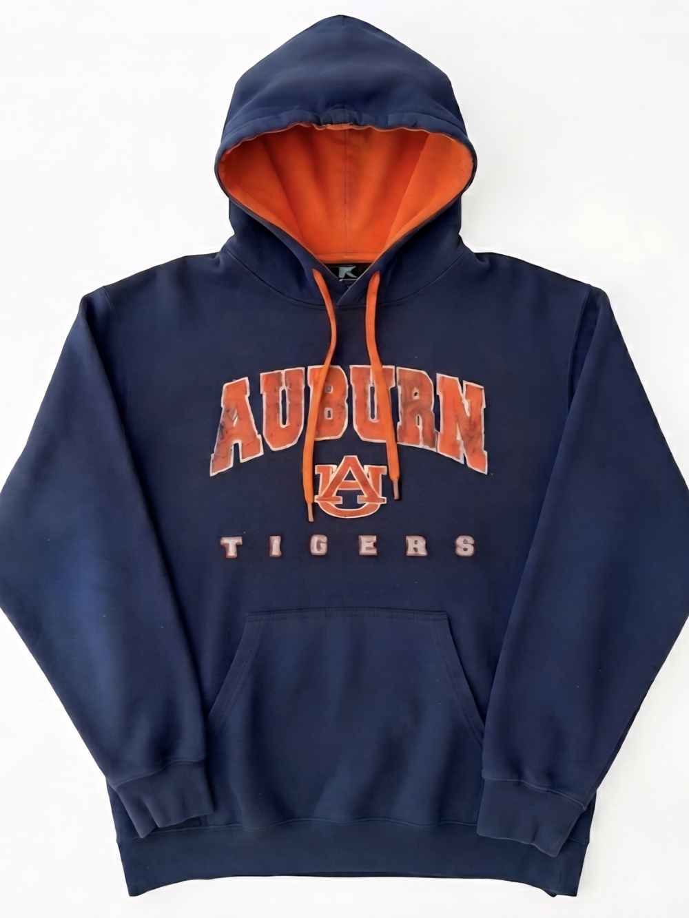 Colosseum Auburn University Tigers Navy Blue Orange Hoodie Size Large L